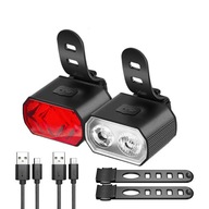 LED BICYKLOVÉ SVETLO USB PREDNÝ ZADNÝ BICYKEL