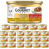 Gourmet Gold s kuracím mäsom a pečeňovou omáčkou 24x85g