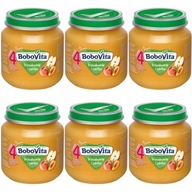 BoboVita SET Broskyne a jablká 4m 6x125g