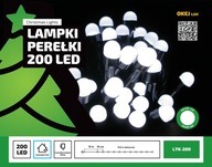 VIANOČNÉ SVIETIDLÁ ZEW PEARLS 200 LED 20M TEPL