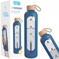 WESSPER ACTIVEMAX SKLENENÁ FĽAŠA FĽAŠ NA VODU S PUZDROM 1000 ml 1 liter