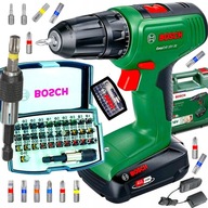 AKUMULÁTOROVÁ VŔTAČKA SKRUTKOVAČ 18V ​​2Ah BOSCH BIT SET 32 EL POUZDRO