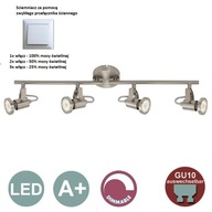 LAMPA 4x GU10 LED / VÝKONNÉ 5W ŽIAROVKY / STMIEVAČ