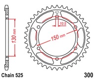 Zadné ozubené koleso / veľké zadné ozubené koleso Honda XL 600 700 Transalp - 47 zubov