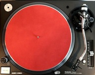 Podložka gramofónu SLIPMATA Vinylspot koža 1mm ČERVENÁ