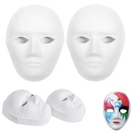 10ks Pulp Painting Mask DIY Party White