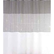 Bisk Curtain Peva Malta Black/White 06849