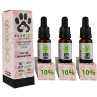 CBD KONOPNÝ OLEJ 10% | pre PSA & MAČKU | Omega-3 LOSOSOVÝ olej | 3x 10ml