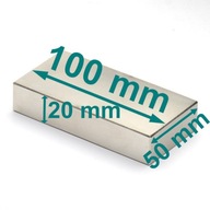 Neodymový magnet 100x50x20 mm, obdĺžnikový, veľmi silný, super silný ENES