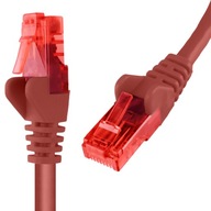 RJ45 LAN kábel CAT 6 U/UTP AWG24 červený 15m