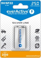 EVERACTIVE 6F22/9V R6 NI-MH 250 MAH SILVER LINE