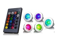 SET 5x HALOGÉN LED RGB GU10 + DIAĽKOVÉ OVLÁDANIE 16 FARIEB