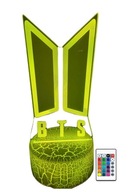 3D LED USB LAMPA BTS BOYS BAND BAND LOGO + DIAĽK