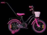 16 palcový bicykel TWINKLE GIRLY Fashion BLACK/Pink MAT