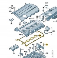 Audi OE 058198025A Tesnenie veka ventilov + SKRUTKY