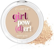 Claresa Girl Powder 02 Natural Beige 12g VYHLADZUJE MATTIFIES UT