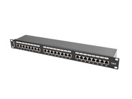 PATCH PANEL 24 PORT 1U CAT 6 FTP Čierny LANBERG