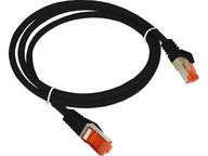 Patchcord F/UTP 5e Samec / Samec 0,5 m čierny