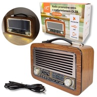 RETRO kuchynské rádio FM/USB/SD/AUX batérie 230V BLUETOOTH batéria