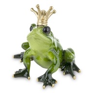 Veľká dekoratívna figúrka žaby s korunou princa