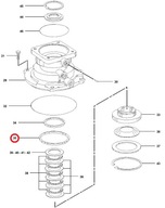 Tesnenie pre rotačnú brzdu SWIVEL ZF CAT 1550852