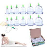 Fireless Chinese Medical Cupping Cups, 12 ks + pumpička