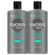 Syoss MEN šampón na objem 2v1 2 x 440ml