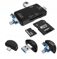 ČÍTAČKA KARIET USB PAMÄŤOVÝ ADAPTÉR USB-C SD MicroSD