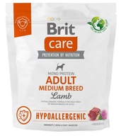 BRIT CARE Dog Hypoalergénne dospelé stredné jahňacie mäso 1 kg