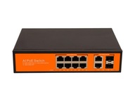 PoE 8+2+2 switch pre FULL GIGABIT 120W SFP IP kamery