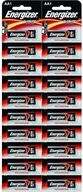 ENERGIZER ALKALICKÝ NAPÁJANIE LR6 R6 AA BATÉRIA x20