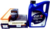 3 FILTRE 4L ELF OIL 5W40 LOGAN I SANDERO I CLIO III TWINGO II 1.2 16V