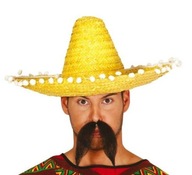 MEXICKÉ SOMBRERO MEXICKÉ ŽLTÉ 45 CM