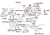 KPL. PALIVOVÁ NÁDRŽ BIELA ​​KYMCO CK 1 125cc OEM!