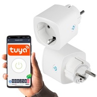 2x ČASOVAČ INTELIGENTNÁ SMART TUYA WiFi ZÁSUVKA + HODINKY