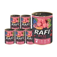 Rafi junior mokré krmivo pre psov s teľacím mäsom 6x400g