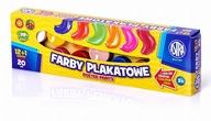 Plagátové farby 20 ml. Astra 12 farieb + 1 farba ZDARMA