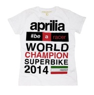 Tričko APRILIA Unisex Majster sveta Biela M