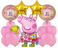 NARODENINOVÉ FÓLIOVÉ BALÓNKY PEPPA PIG 15 ks