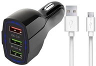 Autonabíjačka 2xUSB + USB QC3.0 + microUSB