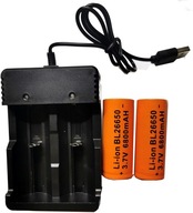 Nabíjačka +2x batérie 26650 6800mAh 3,7V LI-ION batérie