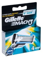 Holiace vložky Gillette mach s 3 čepieľkami 4 ks