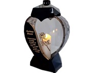 BROTHER BRAT GRITCH LAMPION SRDCE D BLACK ROSE SENTENCE GOLD + LED SVIEČKA