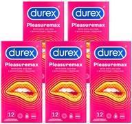 Durex Pleasuremax kondómy s prúžkami a výstupkami, ktoré umocňujú orgazmus, 60 ks.