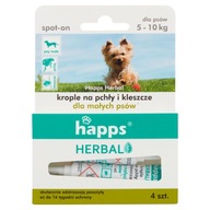 Happs Herbal - kvapky proti blchám a kliešťom pre malých psov do 10 kg (4 ks)