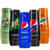 5x SIRUP 7UP PEPSI MAX MIRINDA MOUNTAIN SODASTREAM