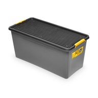 Pevný úložný box SOLID 1832 Graphite 75L s krytom transportného kolieska