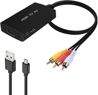 Konvertorový adaptér HDMI na RCA AV CINCH CVBS 1080