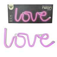 NEON LED LOVE nápis ozdobný 3xAA / USB záves