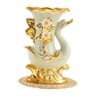 Keramická váza European Design Plated Right Swan